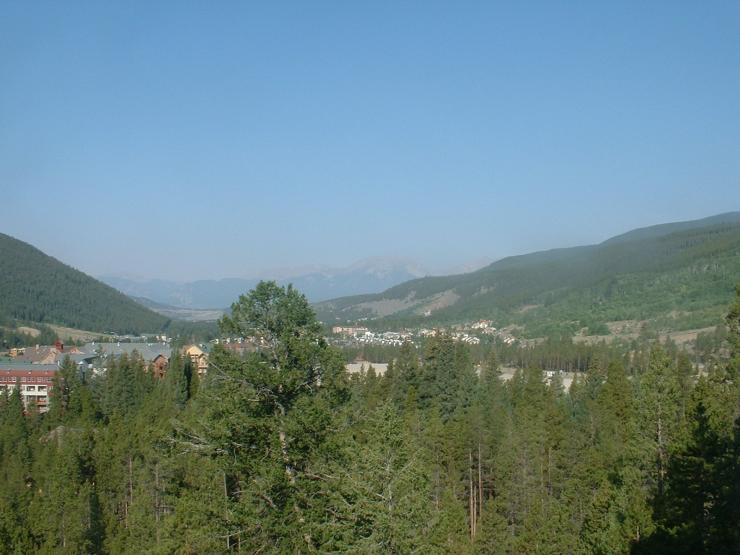 A beautiful view of Buffalo mountain in the distance, taken from the deck.