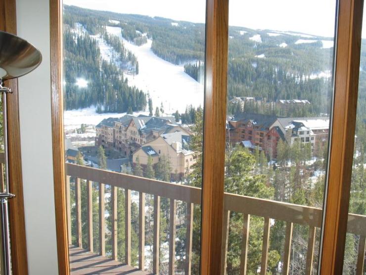 The many large windows give you a superb view of Keystone Ski Area and River Run Village